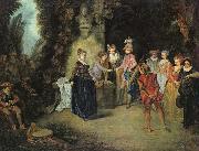 Jean-Antoine Watteau Love in the French Theatre Spain oil painting artist